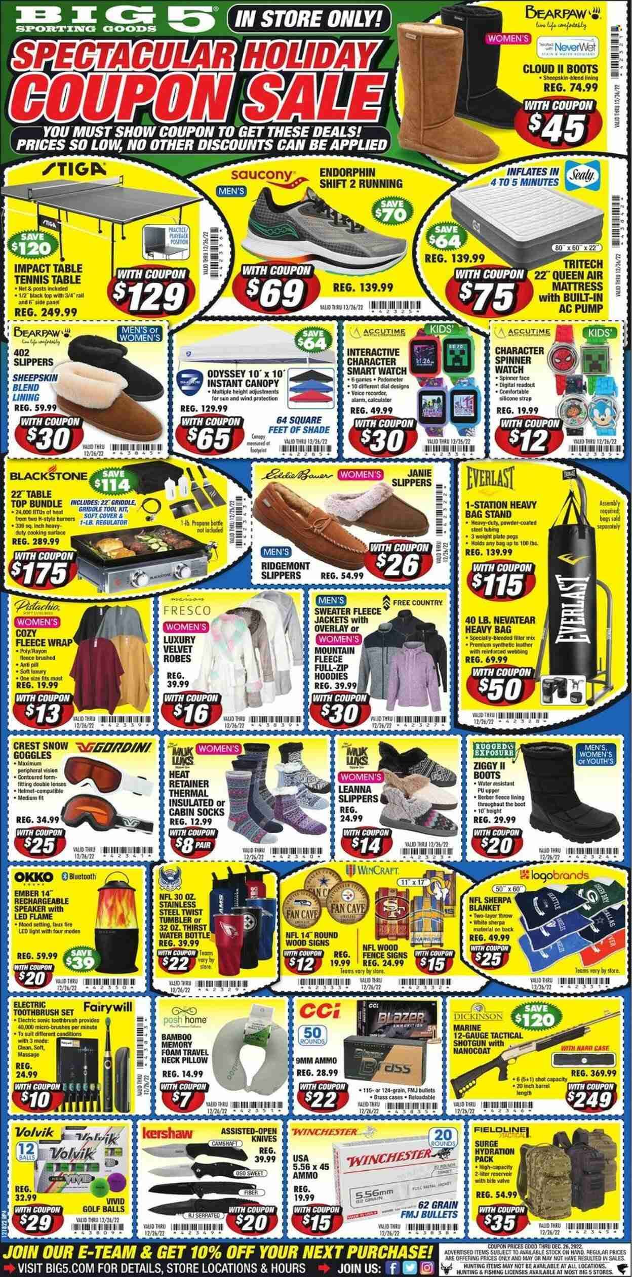 Big 5 (AZ, CA, CO, ID, NM, OR, UT, WA) Weekly Ad Flyer Specials December 18 to December 24, 2022