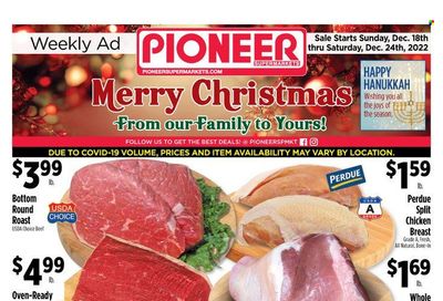 Pioneer Supermarkets (NJ, NY) Weekly Ad Flyer Specials December 18 to December 24, 2022