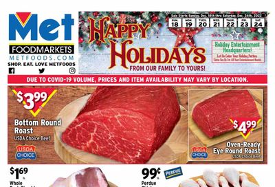 Met Foodmarkets Weekly Ad Flyer Specials December 18 to December 24, 2022