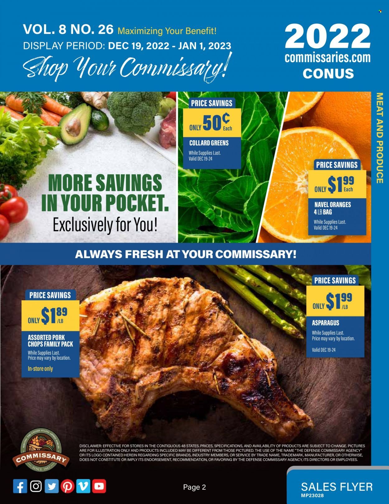 Commissary Weekly Ad Flyer Specials December 19 to January 1, 2023