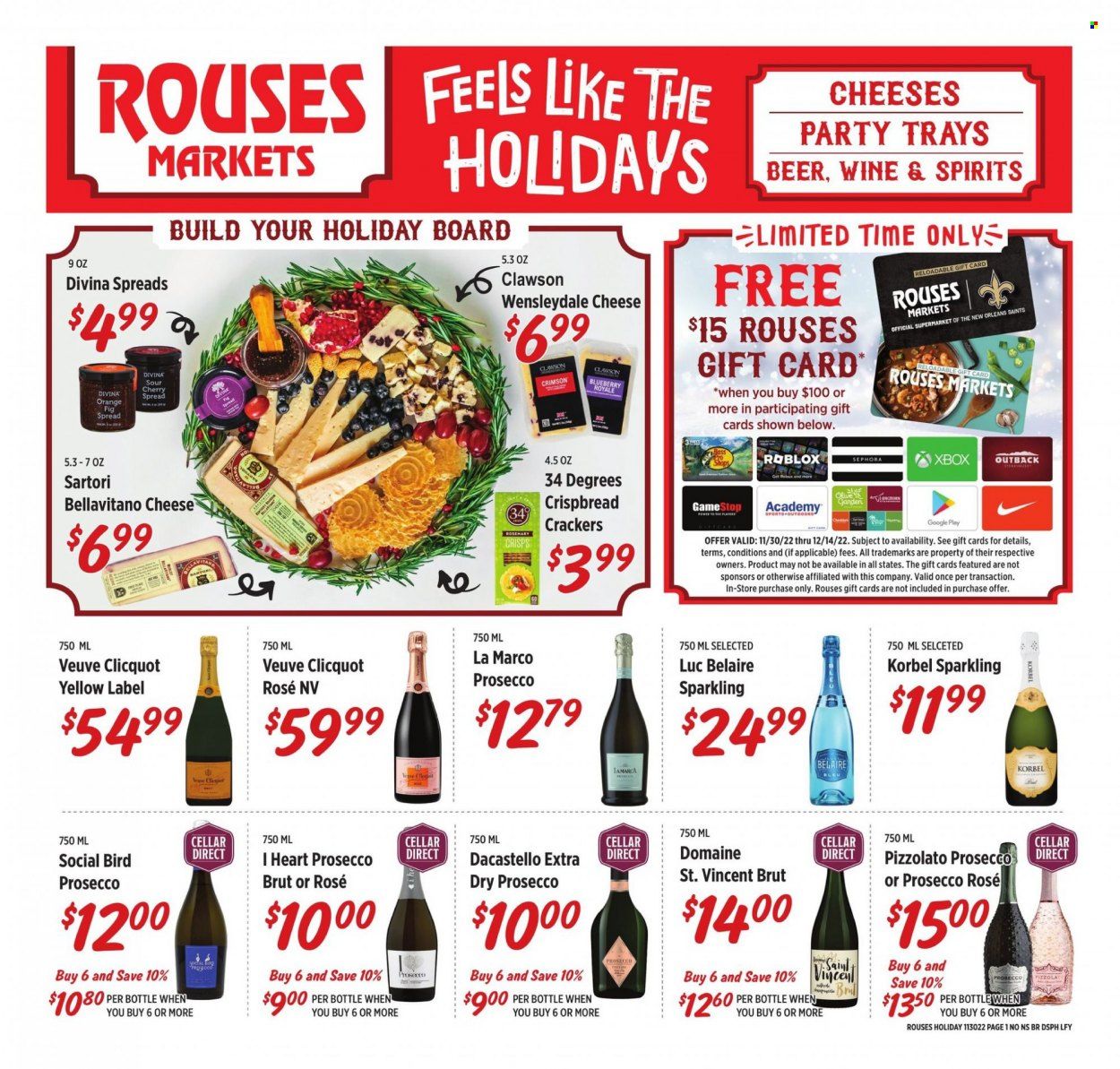 Rouses Markets (LA) Weekly Ad Flyer Specials November 30 to December 28, 2022