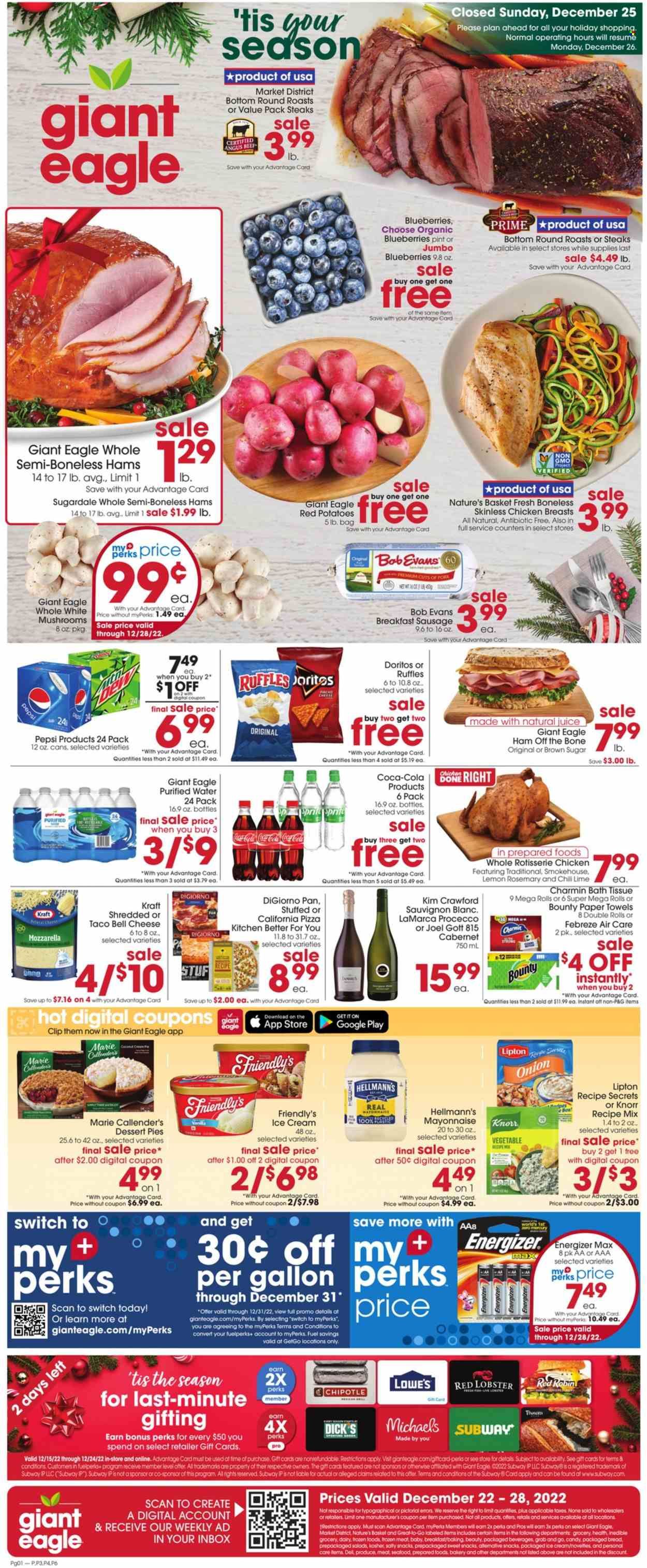 Giant Eagle (OH, PA) Weekly Ad Flyer Specials December 22 to December 28, 2022