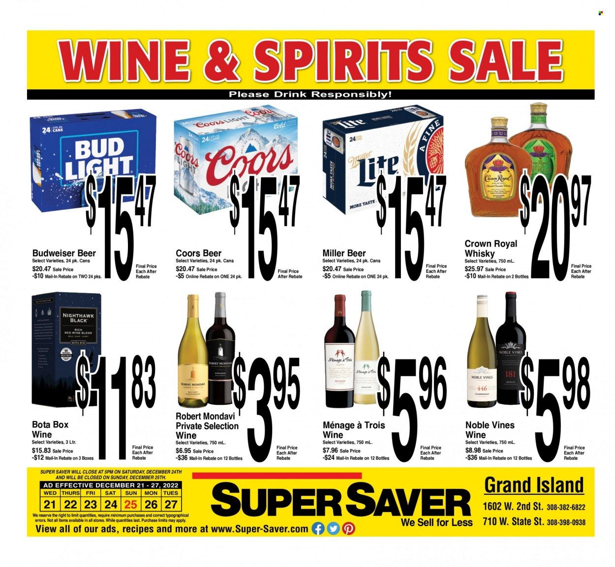 Super Saver Weekly Ad Flyer Specials December 21 to December 27, 2022
