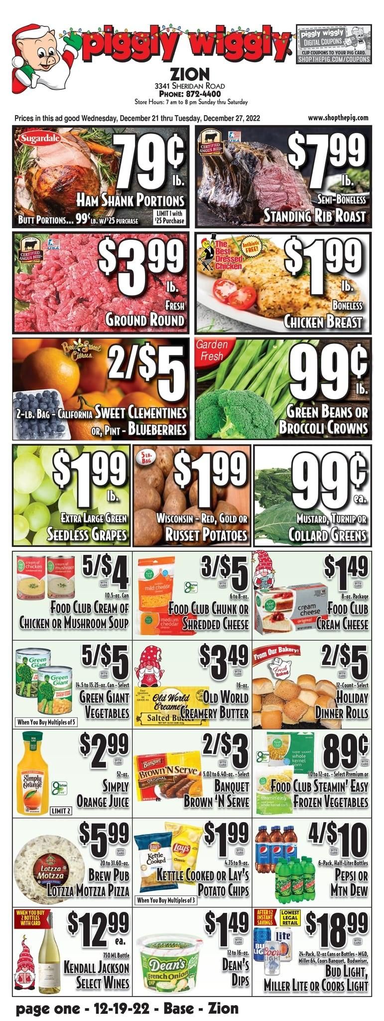 Piggly Wiggly (GA, SC) Weekly Ad Flyer Specials December 21 to December 27, 2022