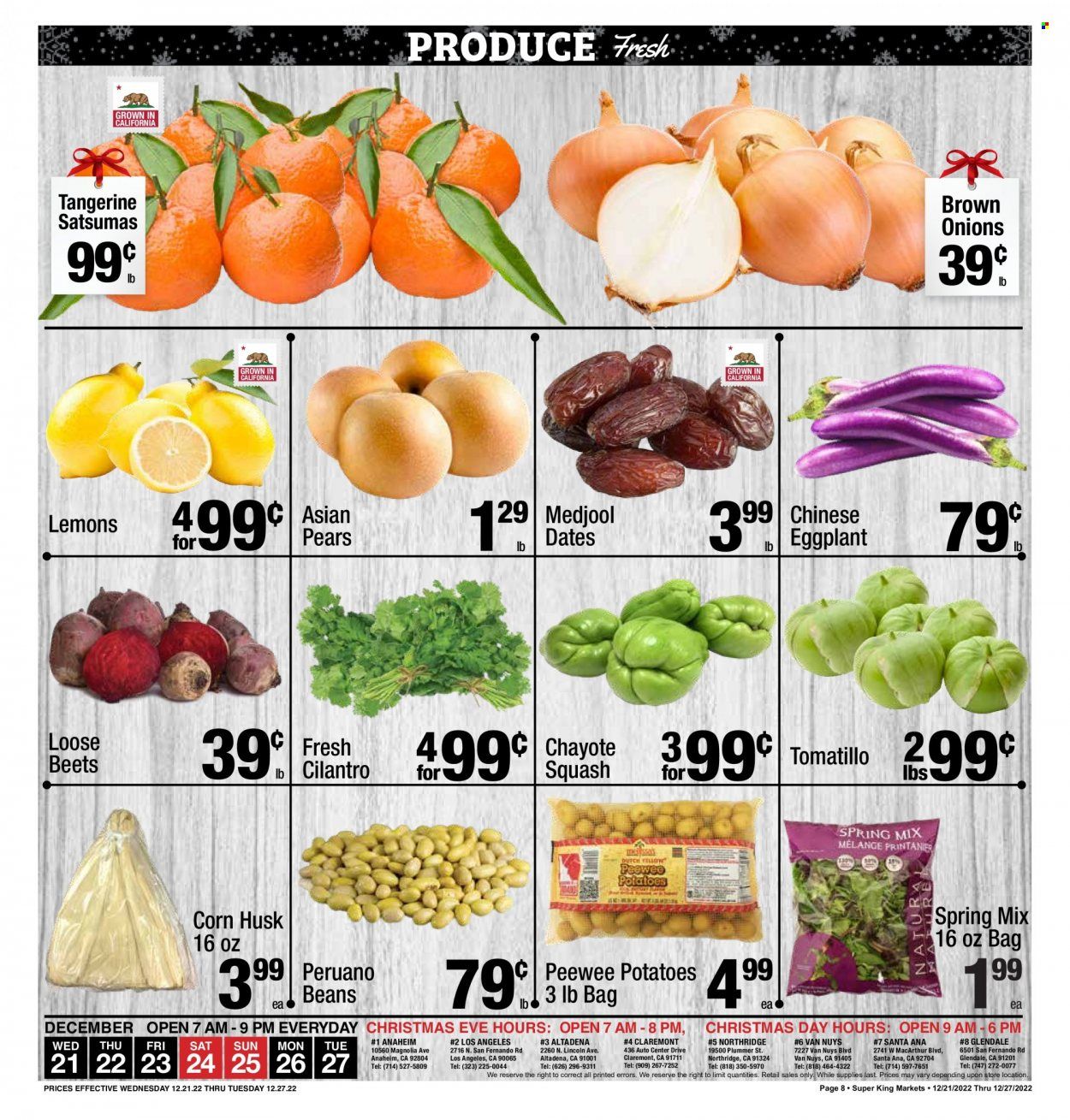 Super King Markets (CA) Weekly Ad Flyer Specials December 21 to December 27, 2022