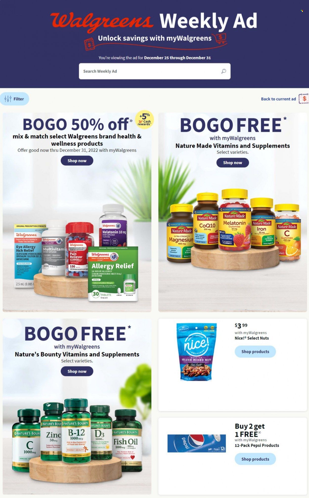 Walgreens Weekly Ad Flyer Specials December 25 to December 31, 2022