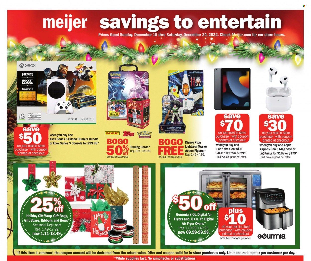 Meijer (IL, IN, MI, OH, WI) Weekly Ad Flyer Specials December 18 to December 24, 2022
