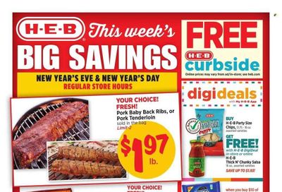 H-E-B (TX) Weekly Ad Flyer Specials December 25 to December 31, 2022