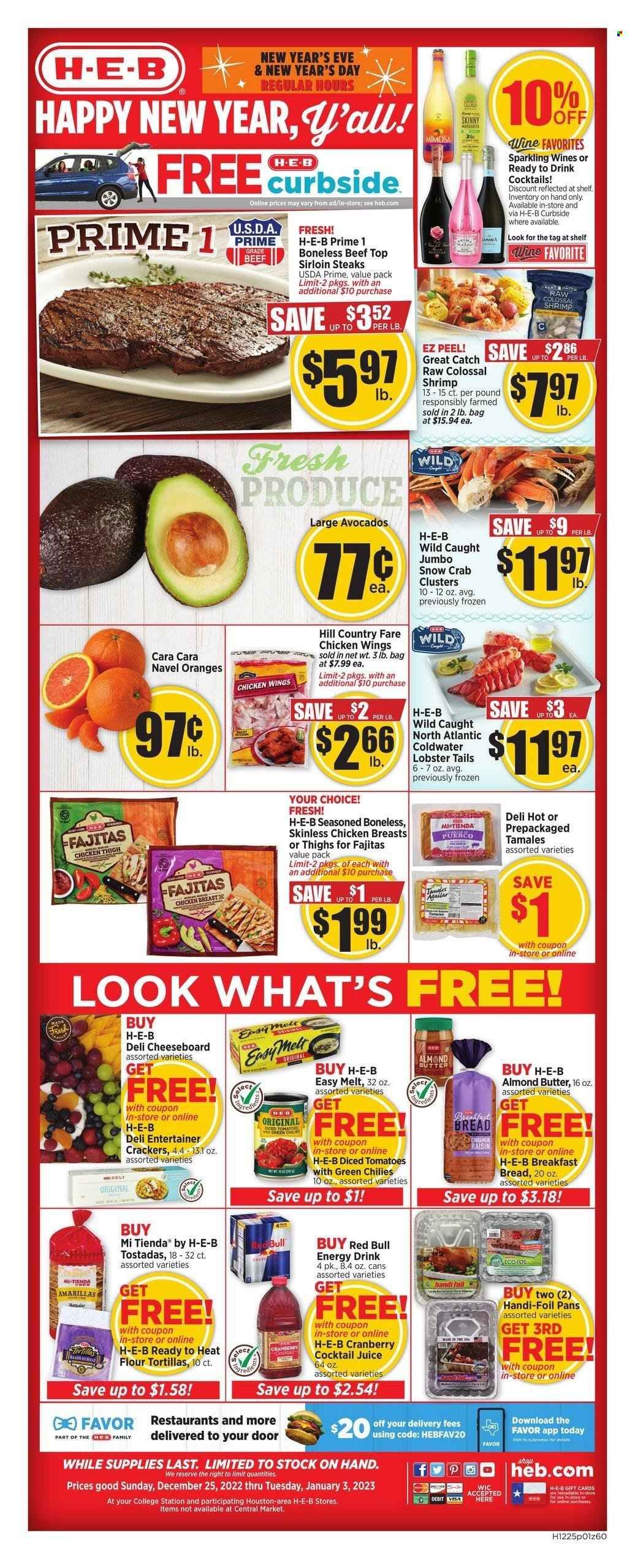 H-E-B (TX) Weekly Ad Flyer Specials December 25 to January 3, 2023