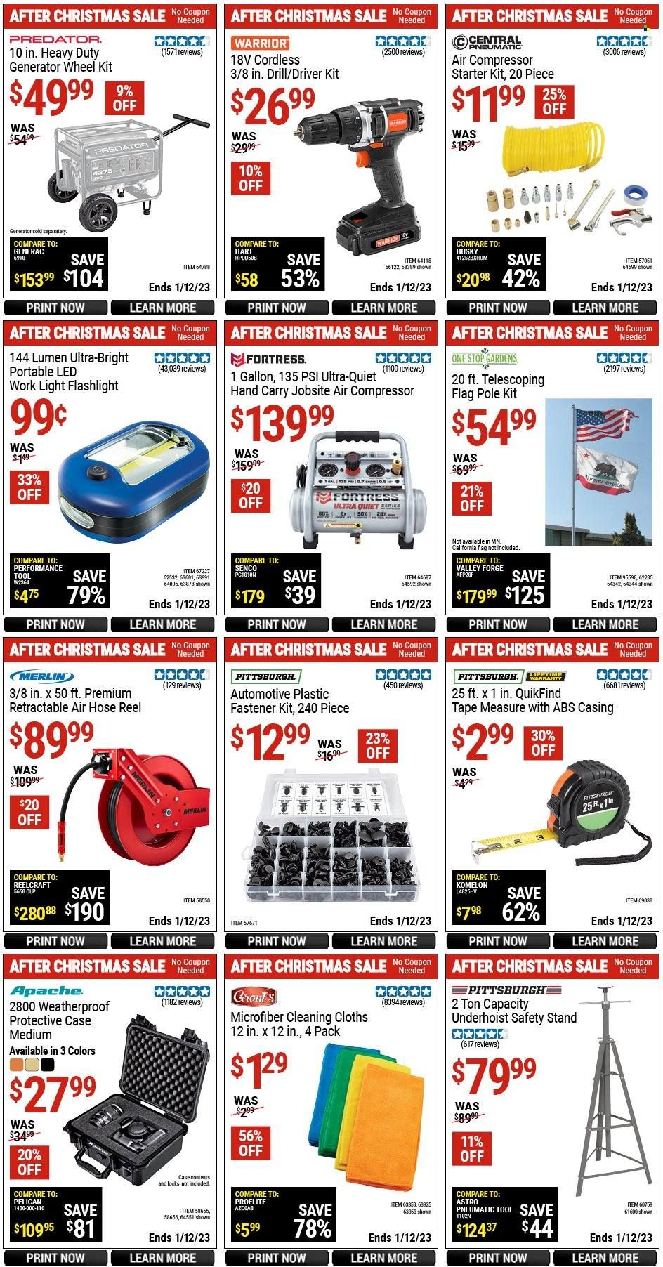 Harbor Freight Weekly Ad Flyer Specials December 27 to January 12, 2023