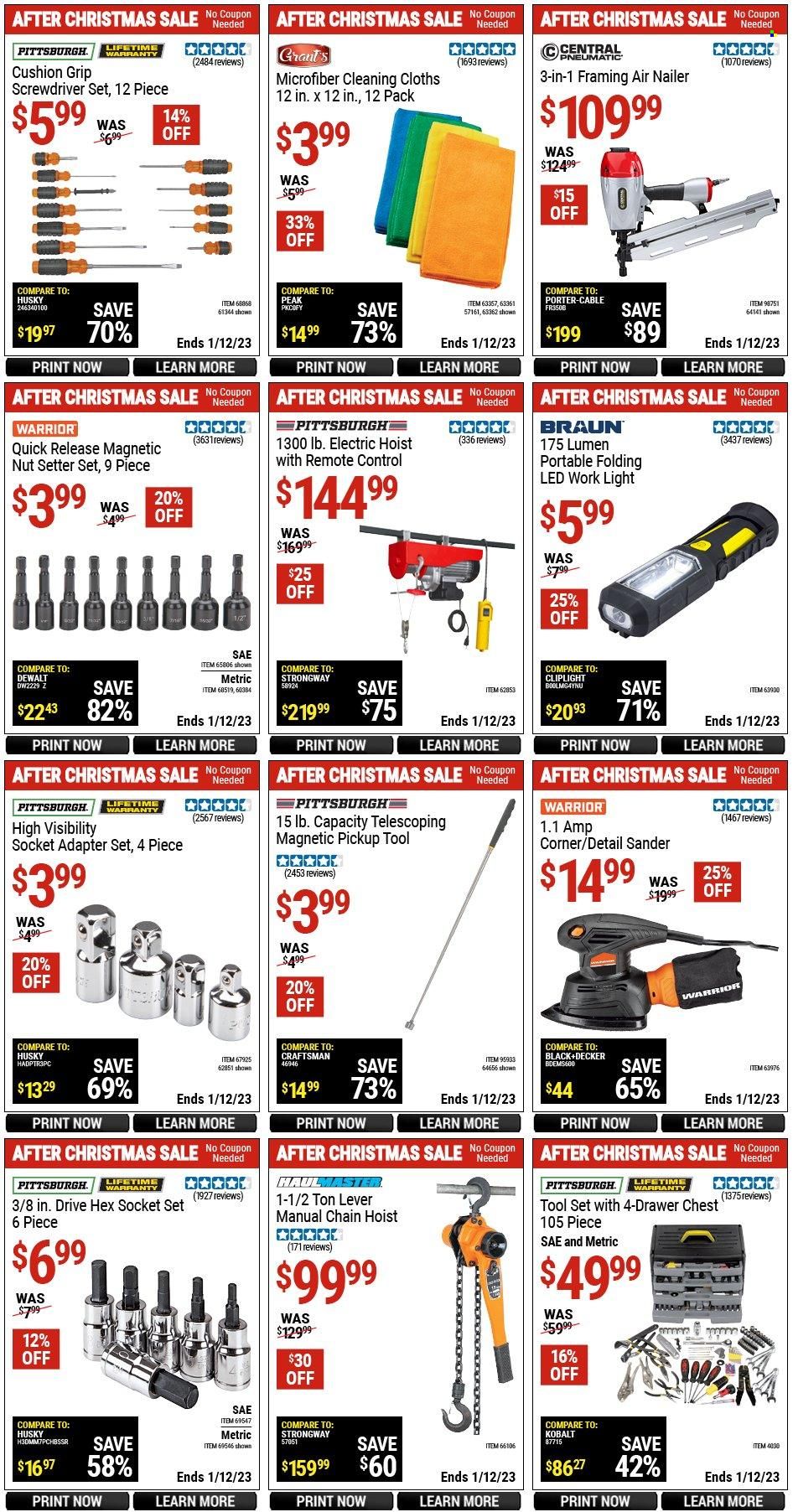 Harbor Freight Weekly Ad Flyer Specials December 27 to January 12, 2023