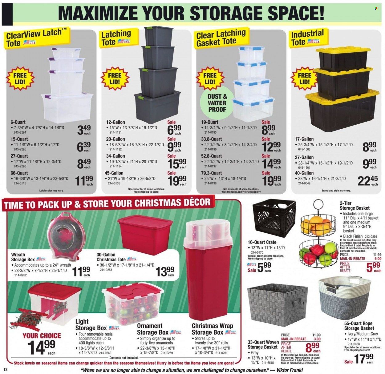 Menards Weekly Ad Flyer Specials December 25 to December 31, 2022