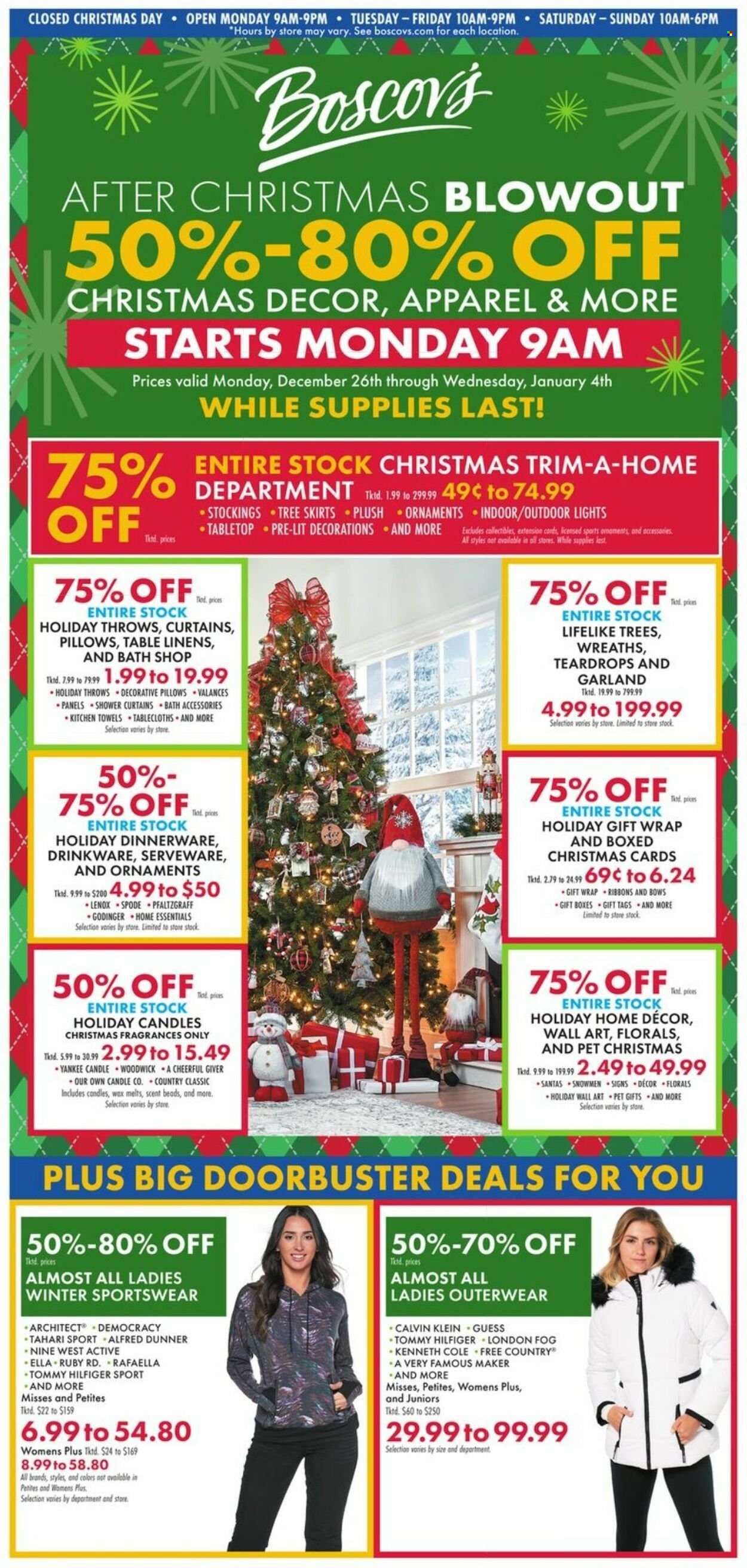 Boscov's (CT, DE, MD, NJ, NY, PA) Weekly Ad Flyer Specials December 26 to January 4, 2023