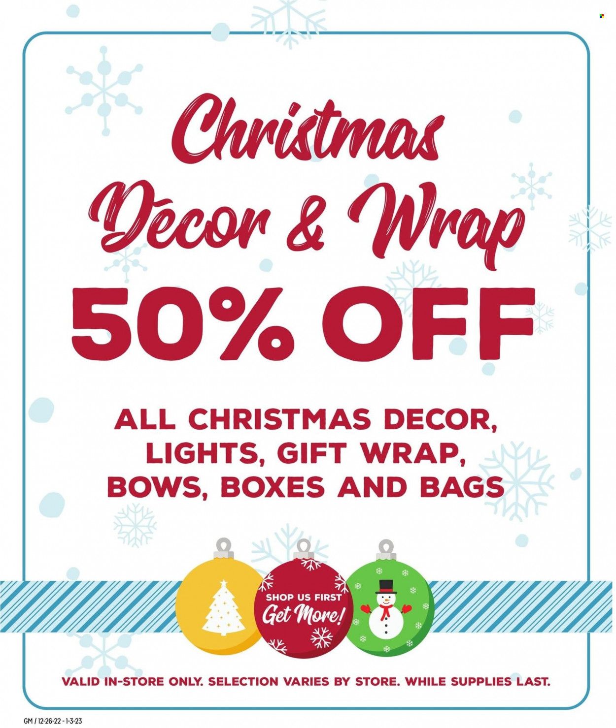 Grocery Outlet (CA, ID, OR, PA, WA) Weekly Ad Flyer Specials December 28 to January 3, 2023