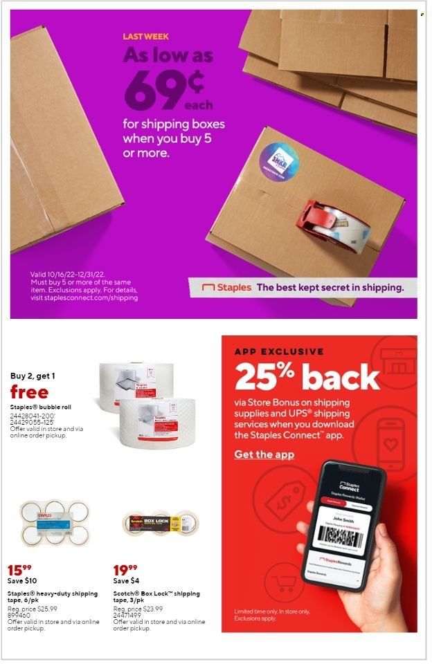 Staples Weekly Ad Flyer Specials December 25 to December 31, 2022