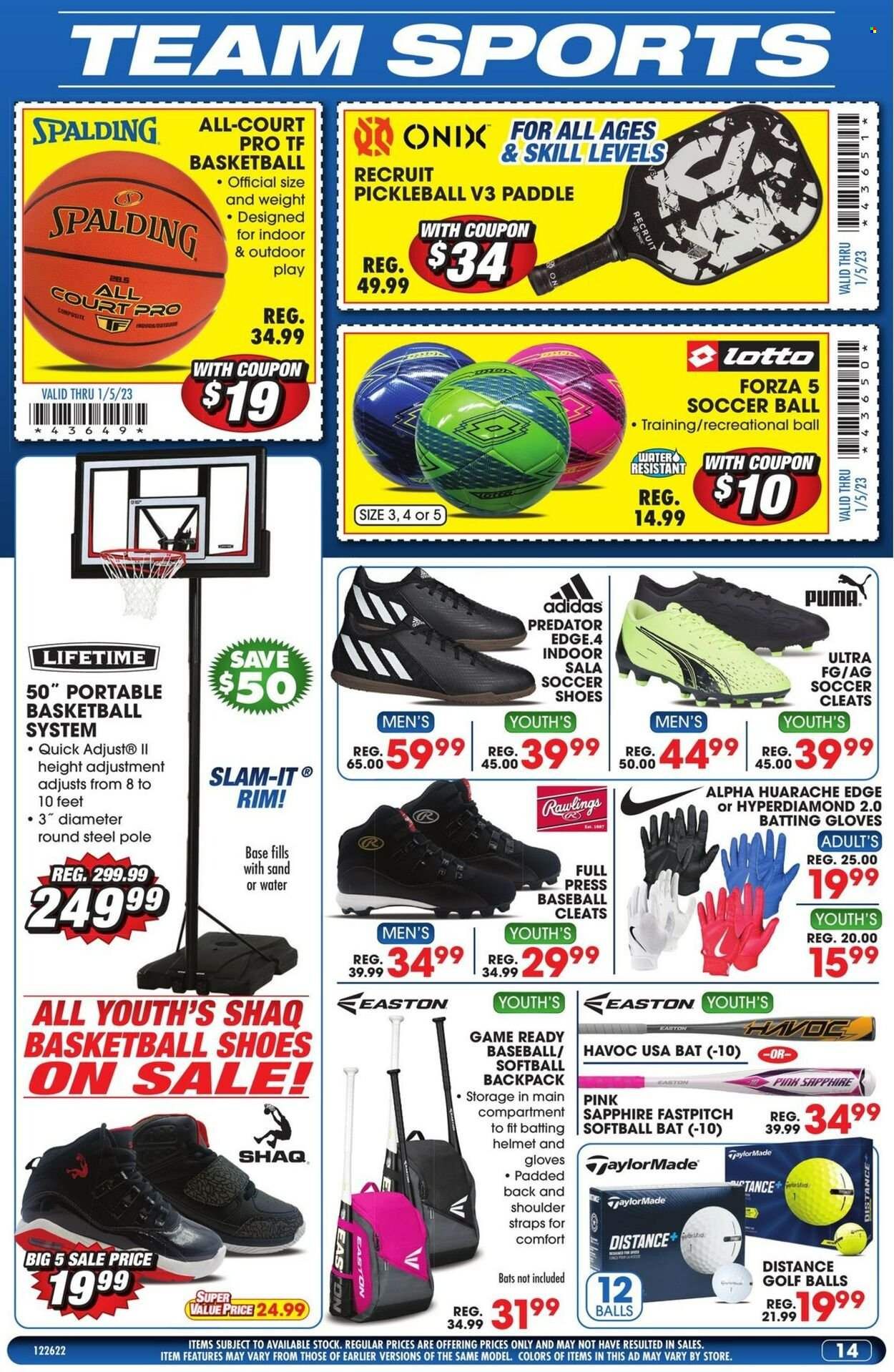 Big 5 (AZ, CA, CO, ID, NM, OR, UT, WA) Weekly Ad Flyer Specials December 26 to January 5, 2023
