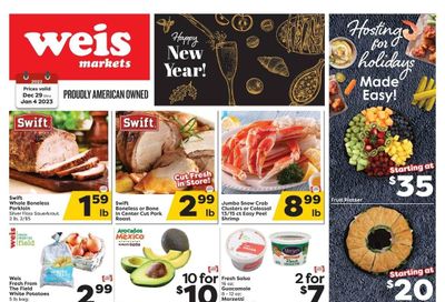 Weis (MD, NY, PA) Weekly Ad Flyer Specials December 29 to January 4, 2023
