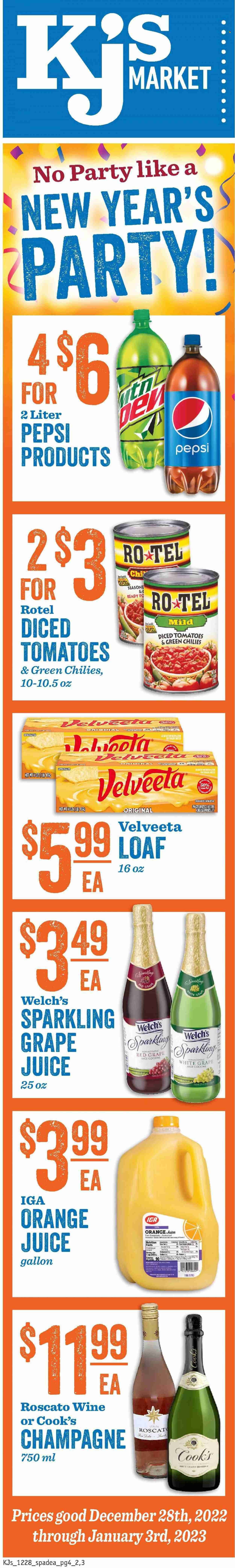 KJ´s Market (GA, SC) Weekly Ad Flyer Specials December 28 to January 3, 2023