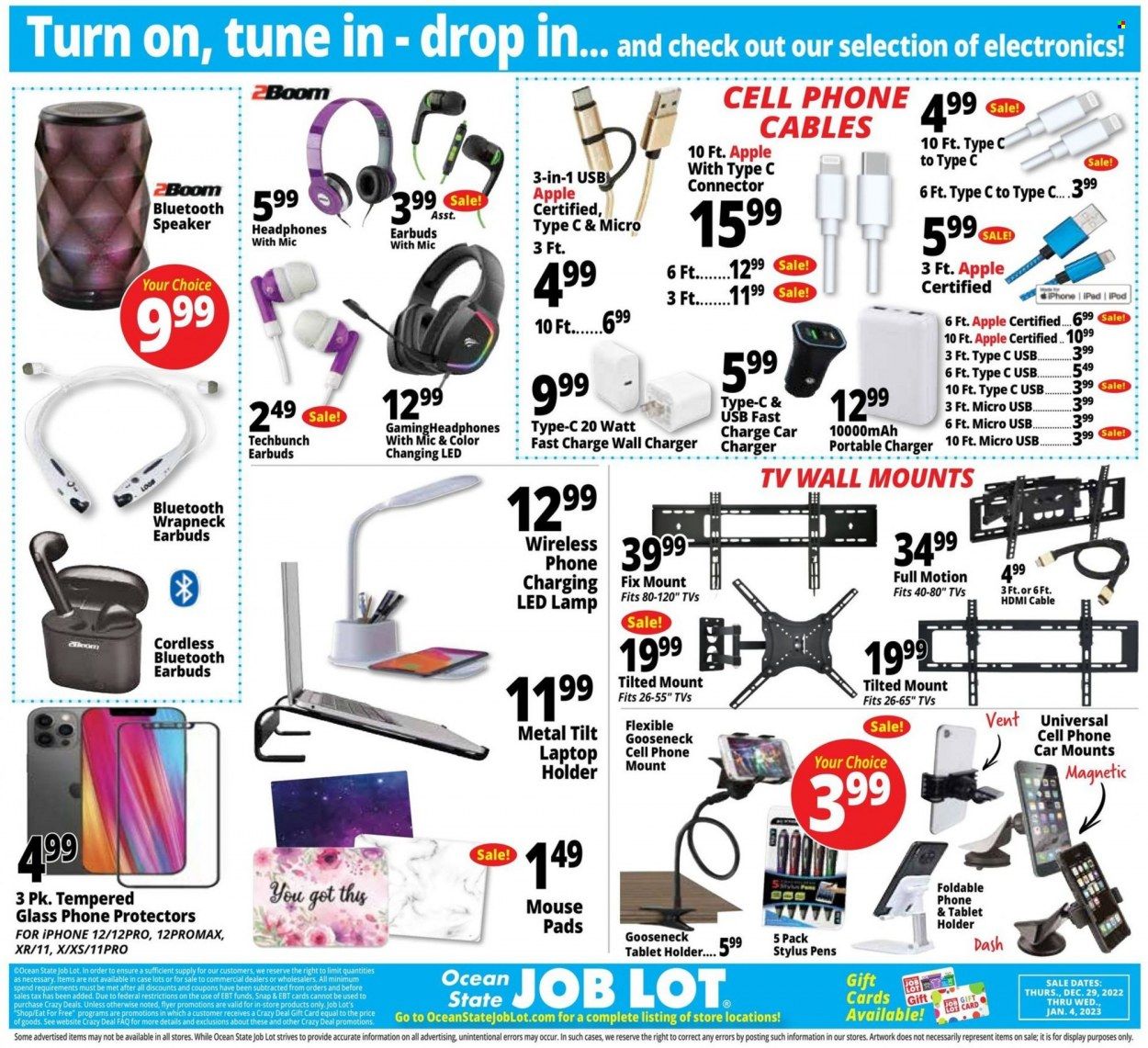 Ocean State Job Lot (CT, MA, ME, NH, NJ, NY, RI, VT) Weekly Ad Flyer Specials December 29 to January 4, 2023