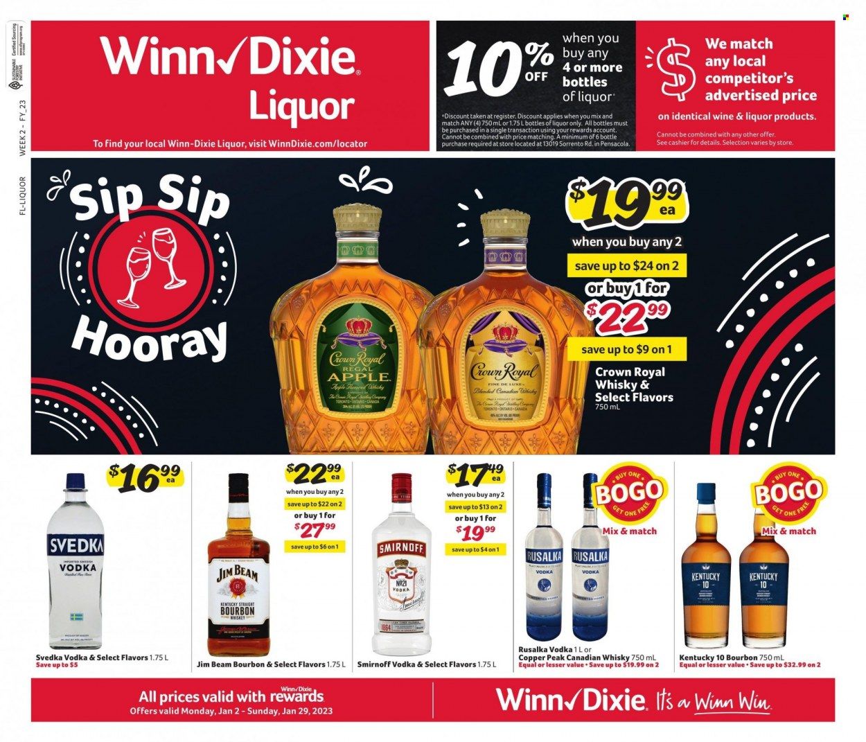 Winn Dixie (FL) Weekly Ad Flyer Specials January 2 to January 29, 2023