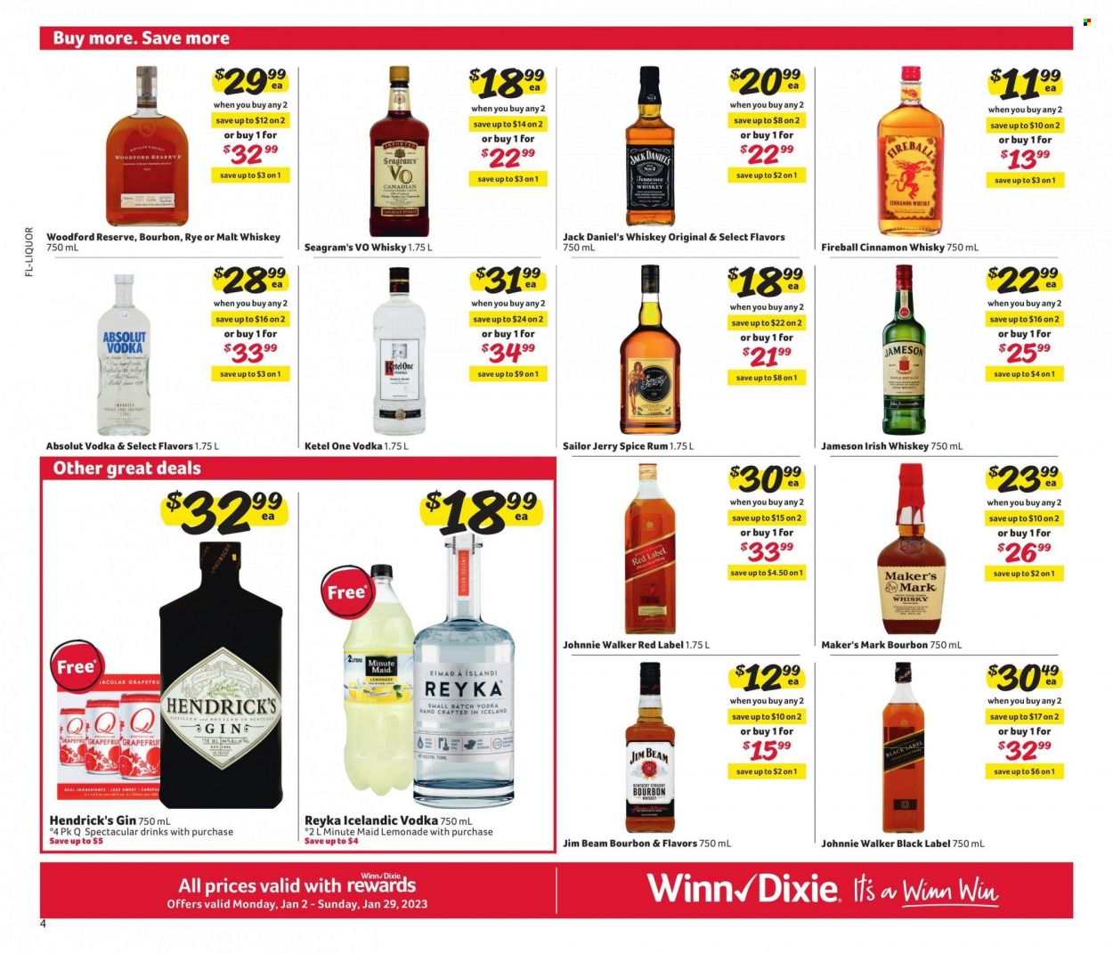 Winn Dixie (FL) Weekly Ad Flyer Specials January 2 to January 29, 2023