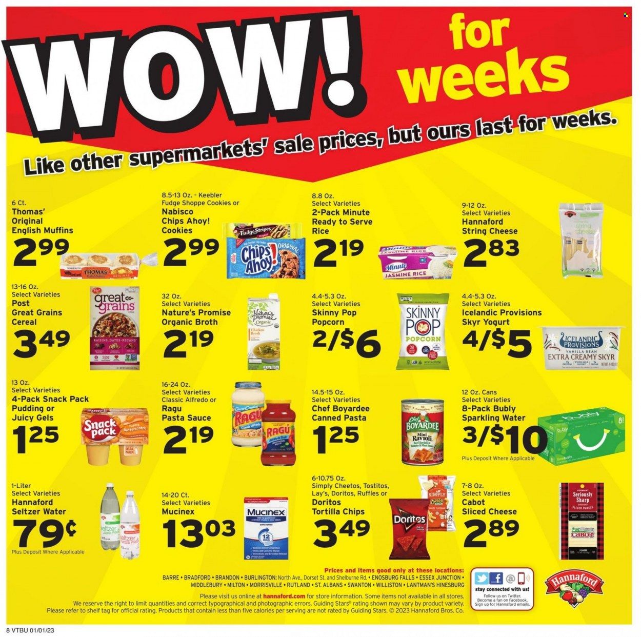 Hannaford (VT) Weekly Ad Flyer Specials January 1 to January 7, 2023