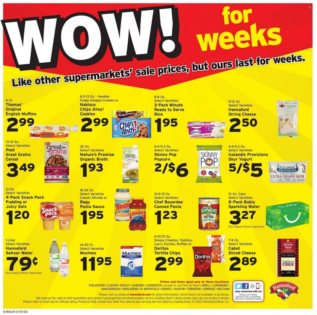 Hannaford (MA) Weekly Ad Flyer Specials January 1 to January 7, 2023
