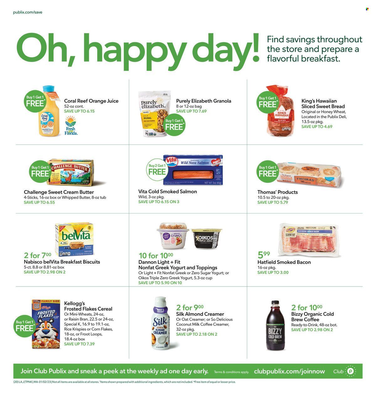 Publix (AL, FL, GA, NC, SC, TN) Weekly Ad Flyer Specials January 2 to January 11, 2023