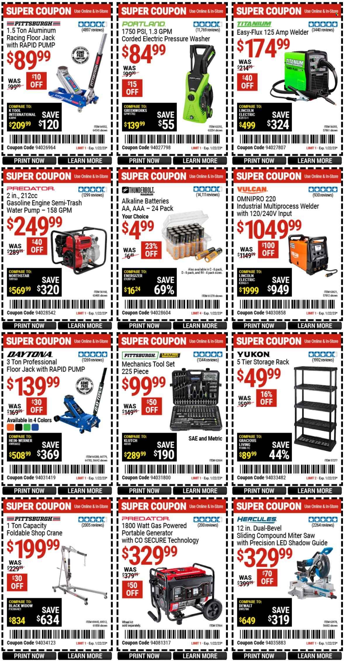 Harbor Freight Weekly Ad Flyer Specials January 9 to January 22, 2023