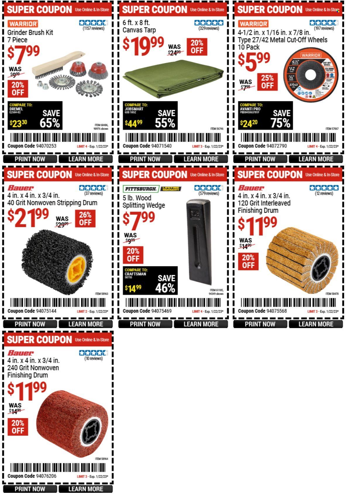 Harbor Freight Weekly Ad Flyer Specials January 9 to January 22, 2023