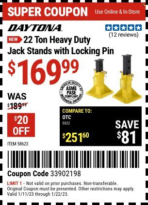 Harbor Freight Weekly Ad Flyer Specials January 11 to January 22, 2023