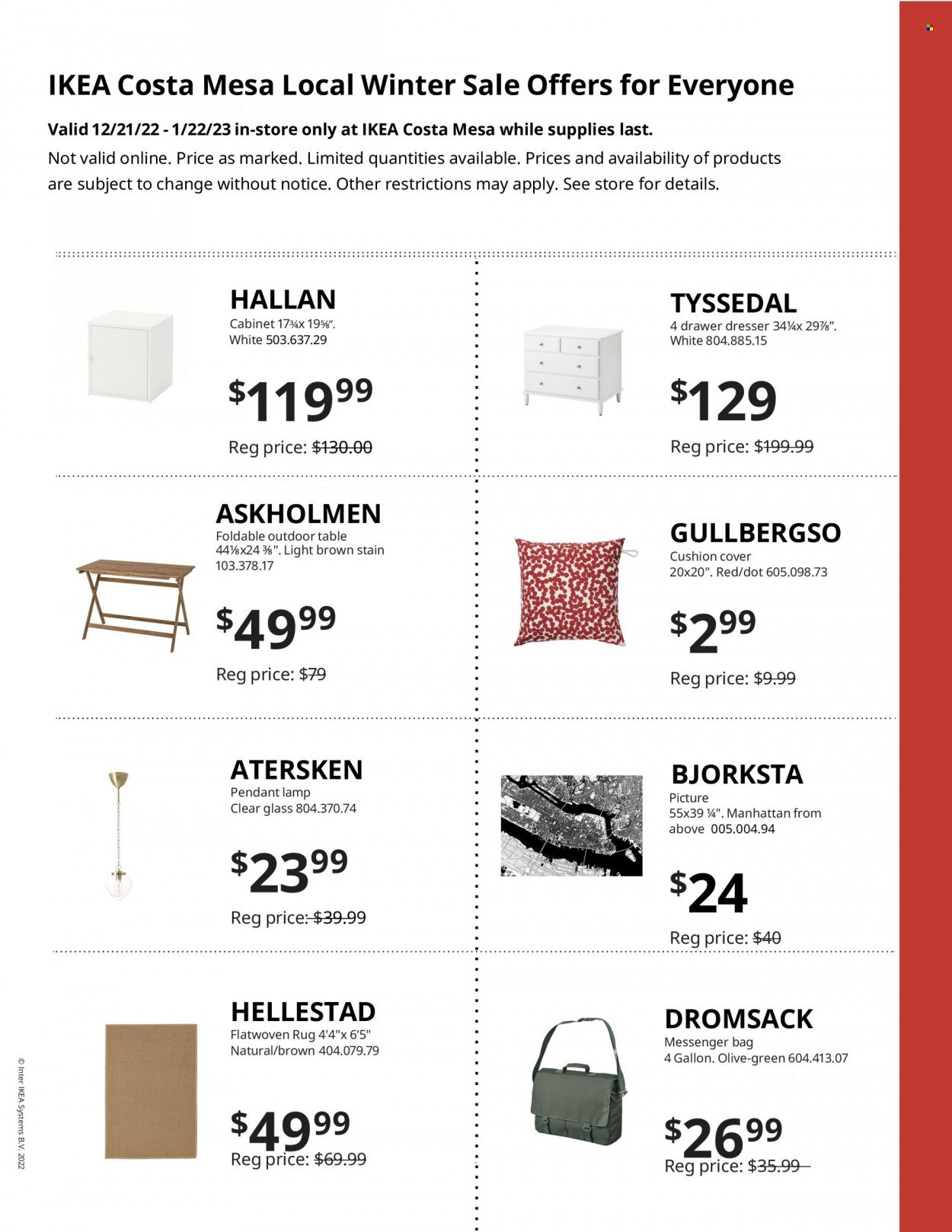 IKEA Weekly Ad Flyer Specials December 21 to January 22, 2023