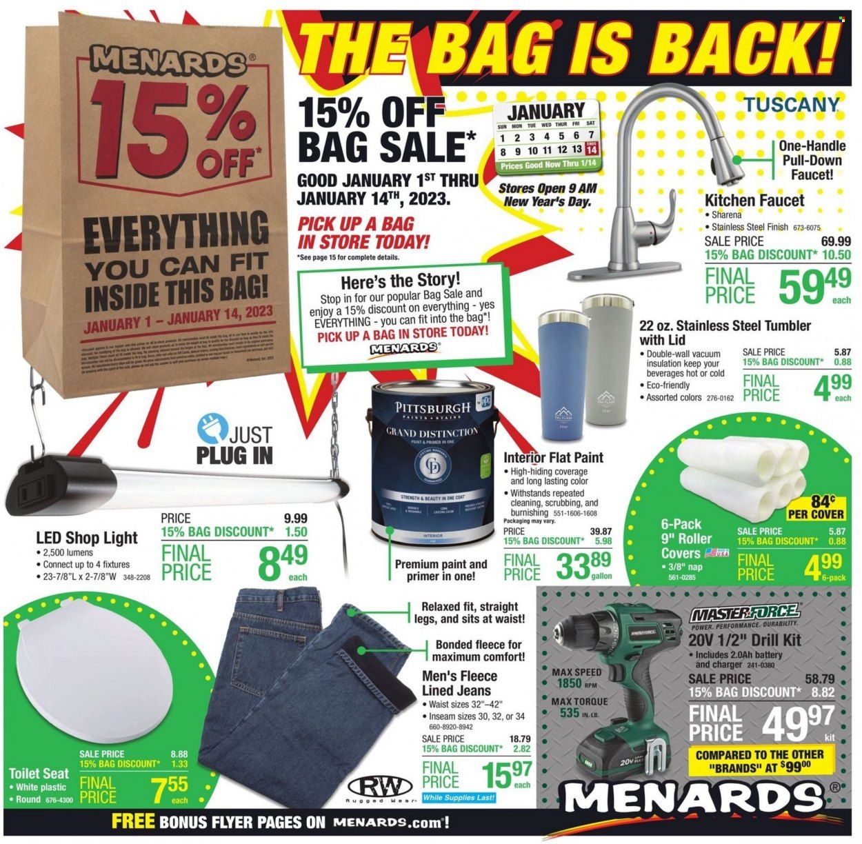 Menards Weekly Ad Flyer Specials January 1 to January 14, 2023