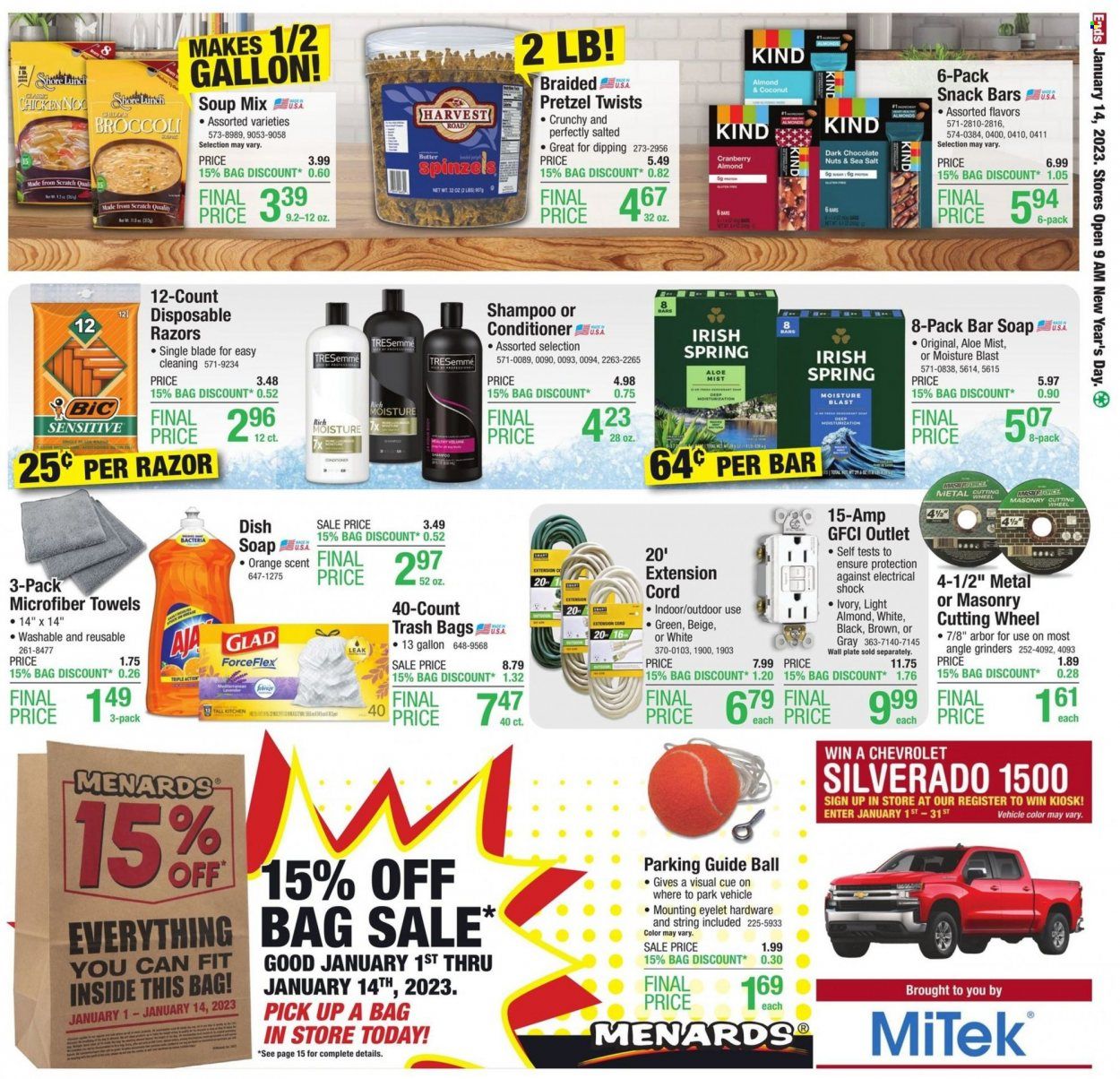 Menards Weekly Ad Flyer Specials January 1 to January 14, 2023