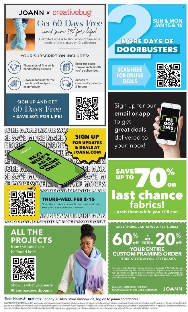 JOANN Weekly Ad Flyer Specials January 12 to February 1, 2023