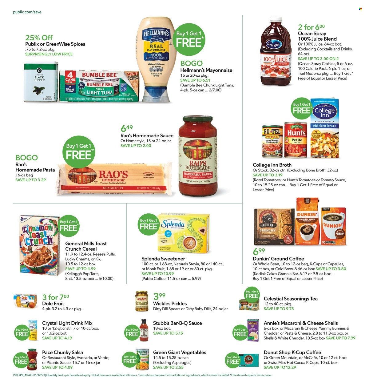 Publix (AL, FL, GA, NC, SC, TN) Weekly Ad Flyer Specials January 12 to January 18, 2023