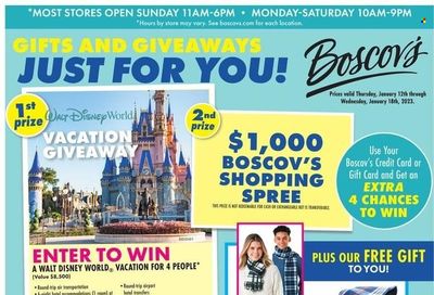 Boscov's (CT, DE, MD, NJ, NY, PA) Weekly Ad Flyer Specials January 12 to January 18, 2023