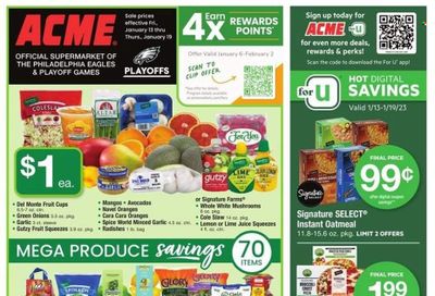 ACME (DE, NJ, NY, PA) Weekly Ad Flyer Specials January 13 to January 19, 2023