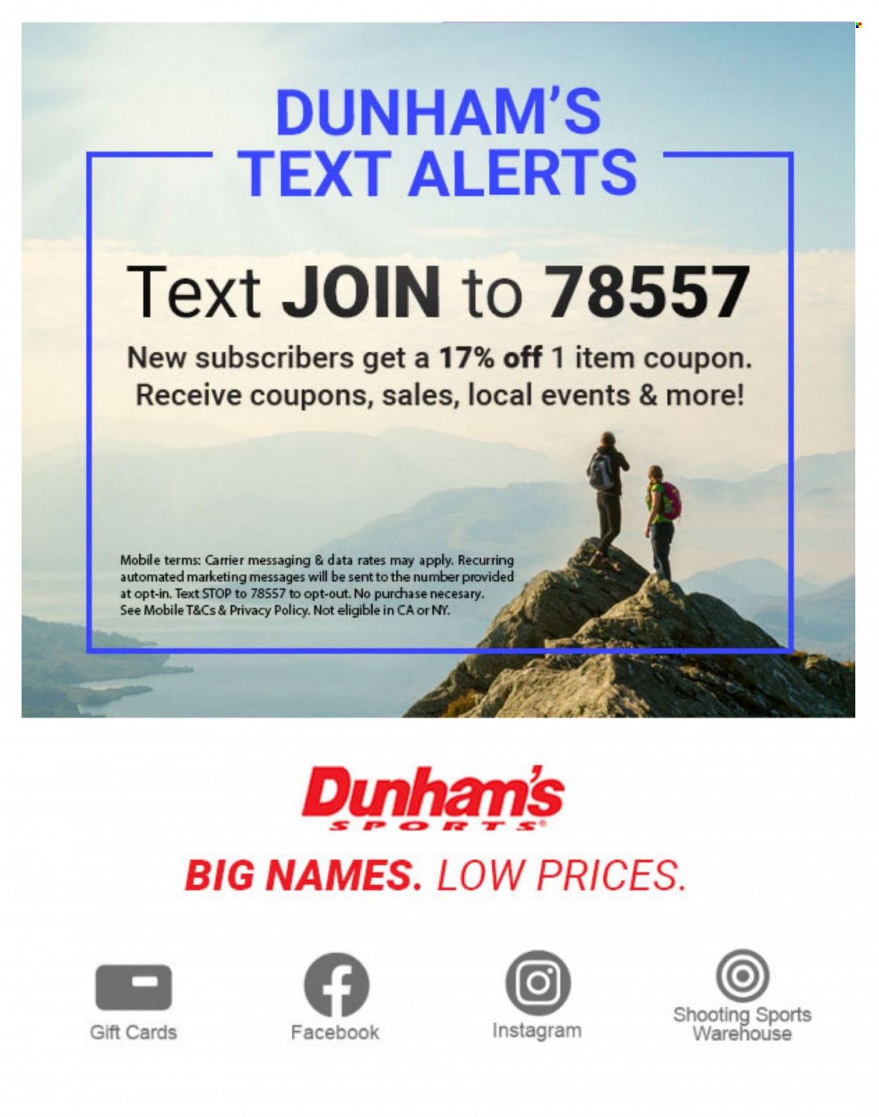 Dunham's Sports Weekly Ad Flyer Specials December 26 to January 26, 2023