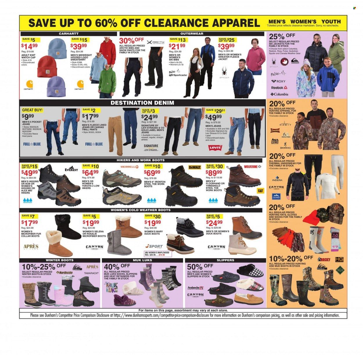 Dunham's Sports (NE) Weekly Ad Flyer Specials January 7 to January 19, 2023