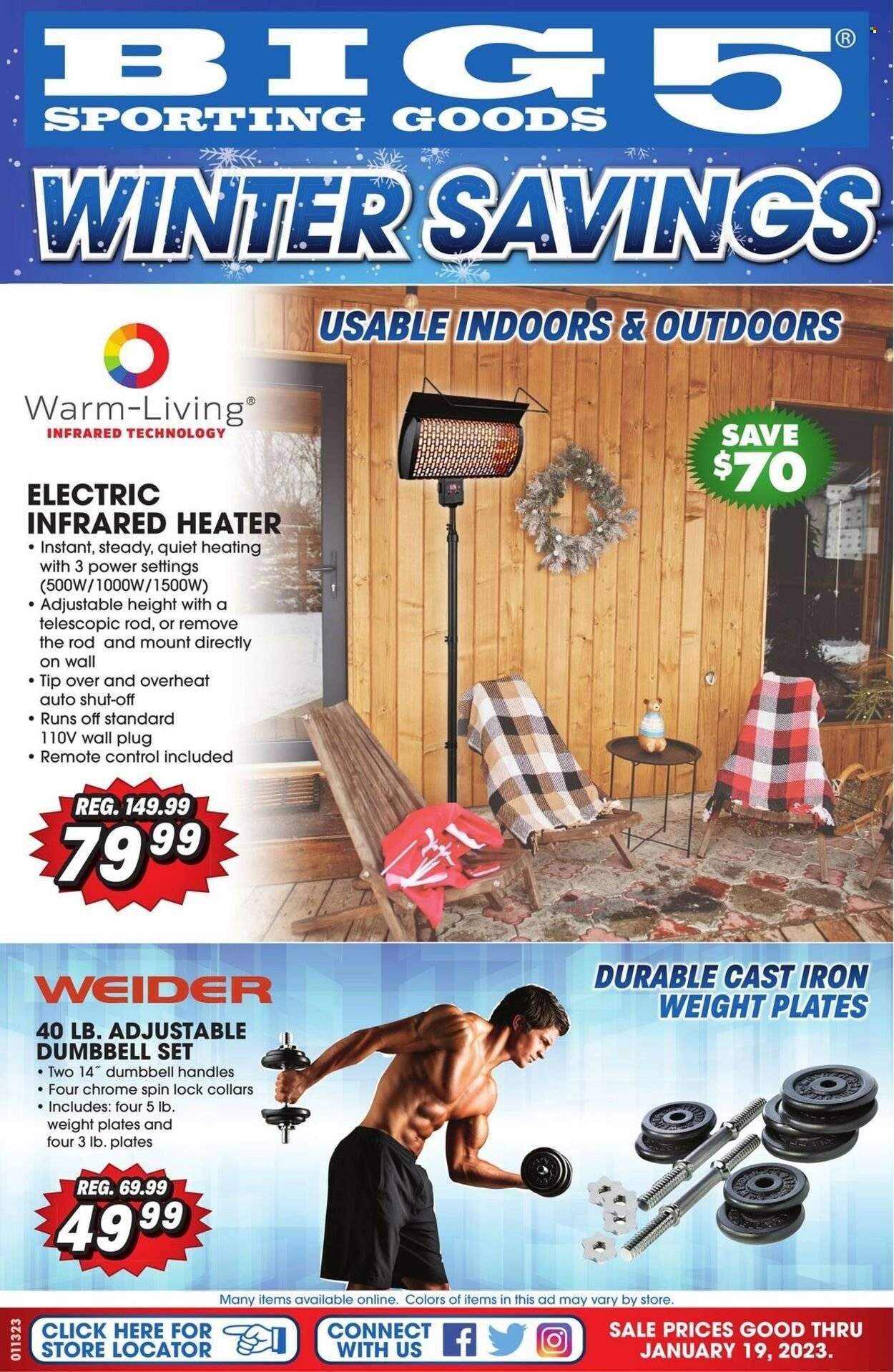 Big 5 (AZ, CA, CO, ID, NM, OR, UT, WA) Weekly Ad Flyer Specials January 13 to January 19, 2023