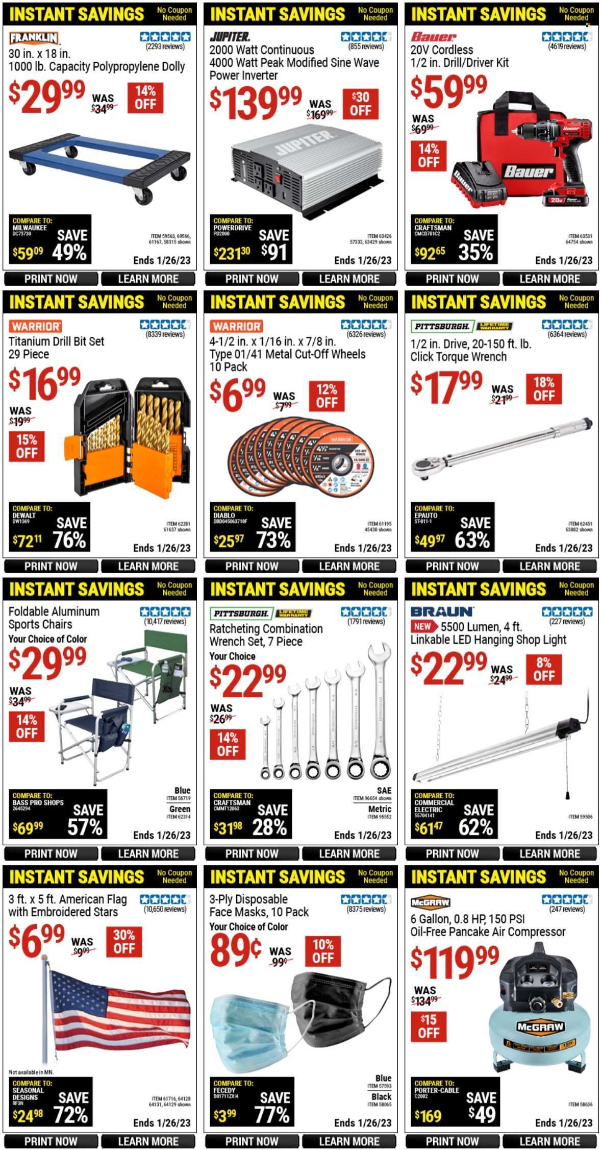 Harbor Freight Weekly Ad Flyer Specials January 14 to January 26, 2023