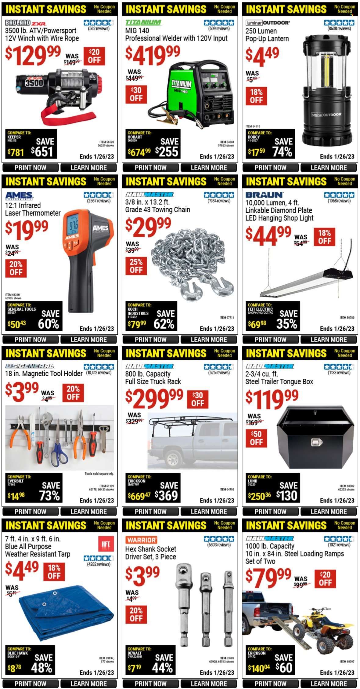 Harbor Freight Weekly Ad Flyer Specials January 14 to January 26, 2023