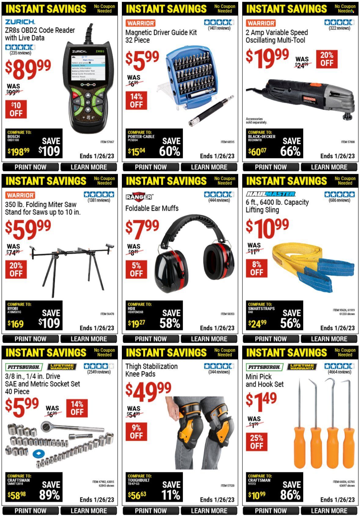 Harbor Freight Weekly Ad Flyer Specials January 14 to January 26, 2023