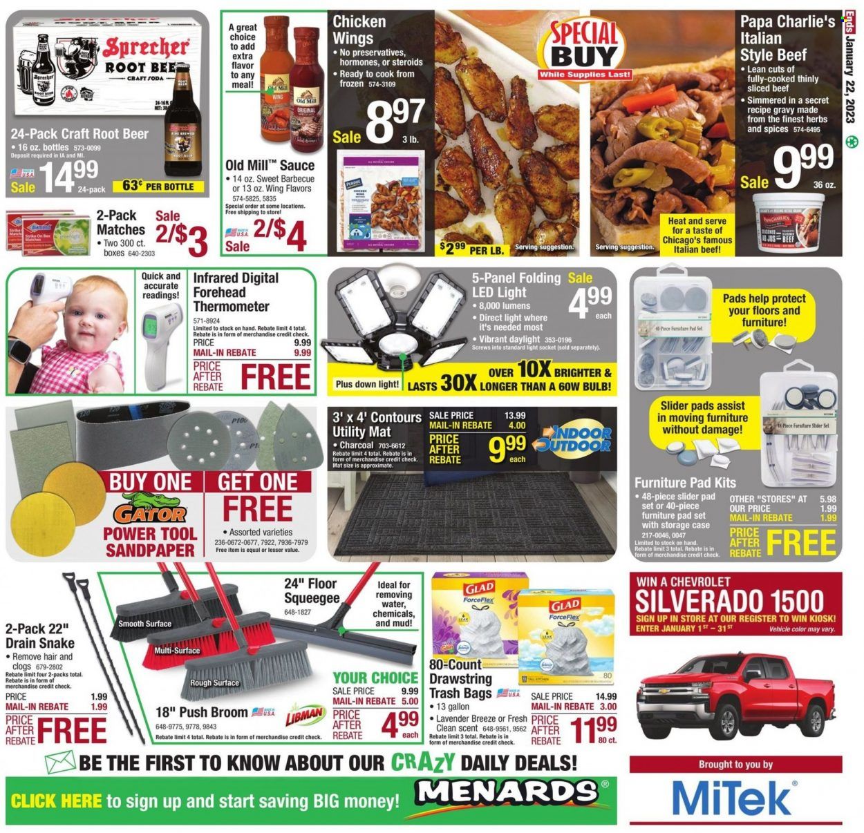Menards Weekly Ad Flyer Specials January 15 to January 22, 2023
