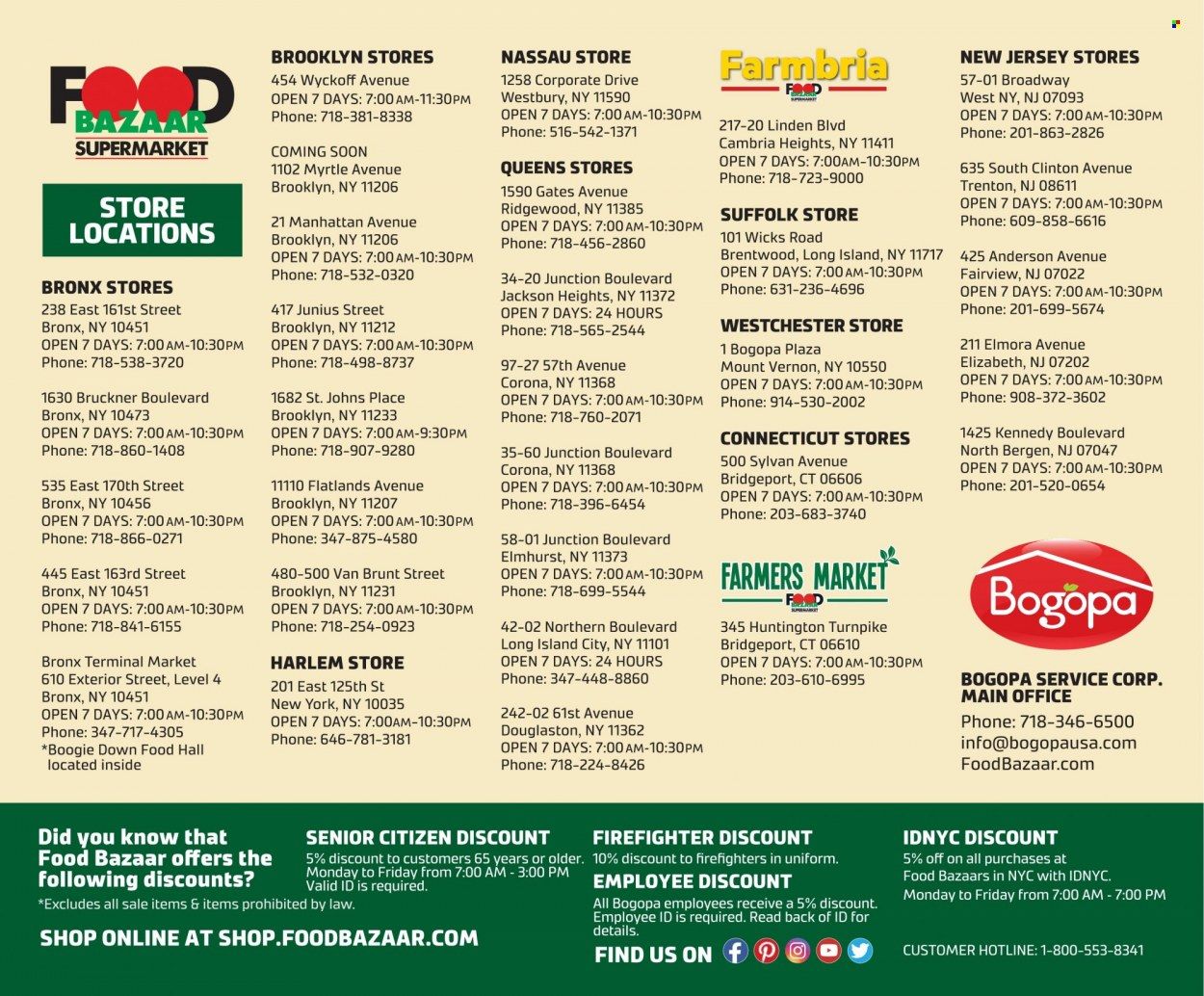 Food Bazaar (CT, NJ, NY) Weekly Ad Flyer Specials January 1 to December 31, 2023