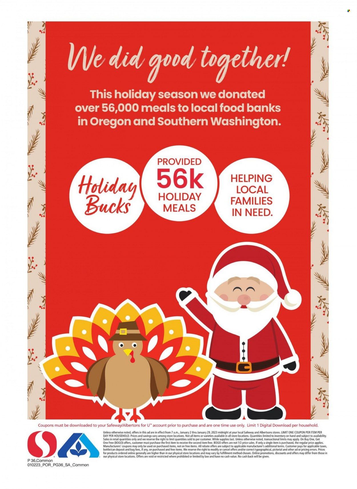 Safeway (OR) Weekly Ad Flyer Specials January 2 to January 29, 2023