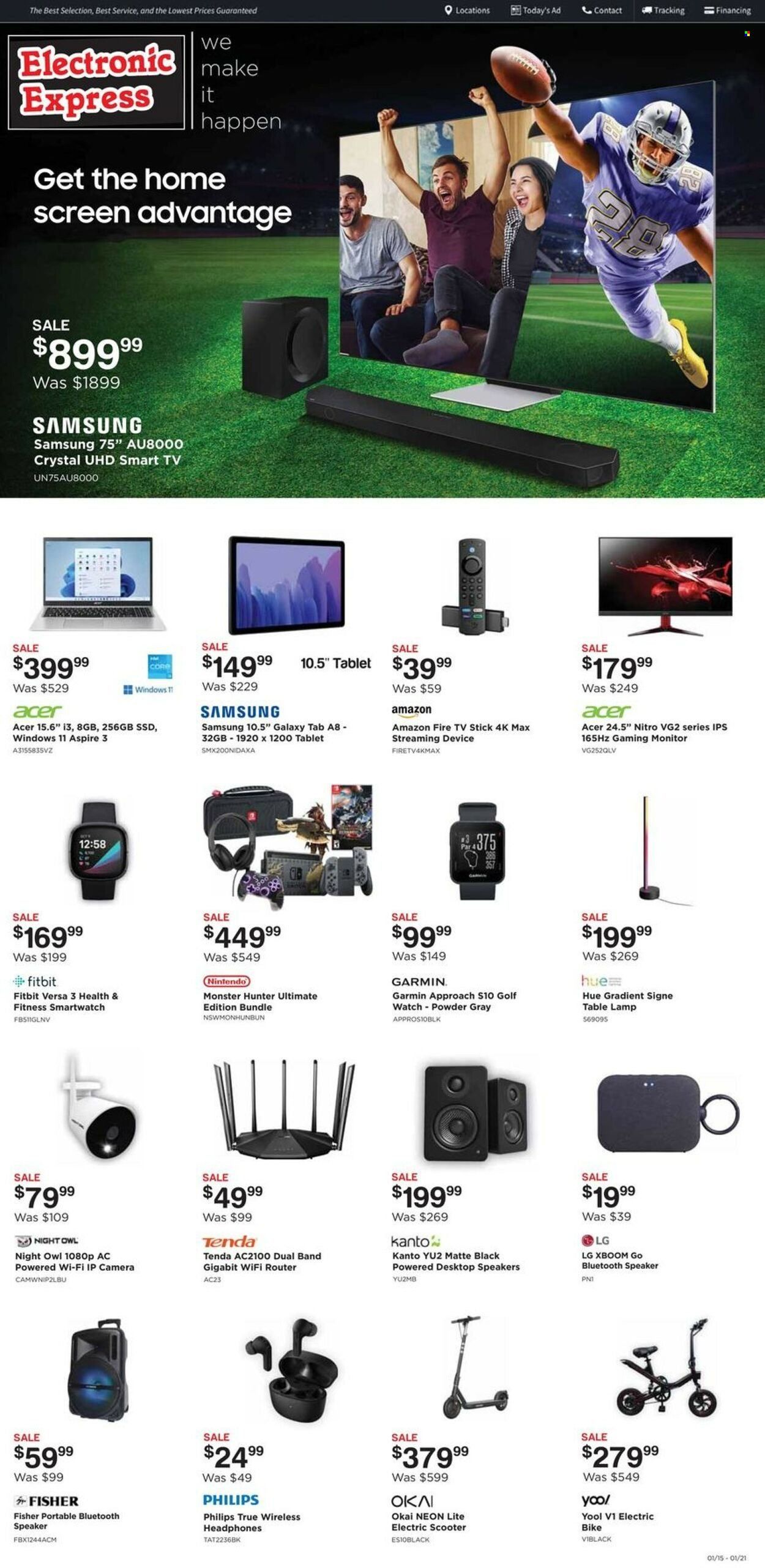 Electronic Express (AL, TN) Weekly Ad Flyer Specials January 15 to January 21, 2023