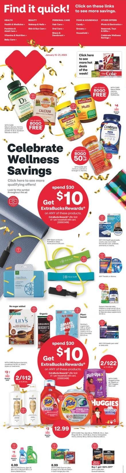 CVS Pharmacy Weekly Ad Flyer Specials January 15 to January 21, 2023