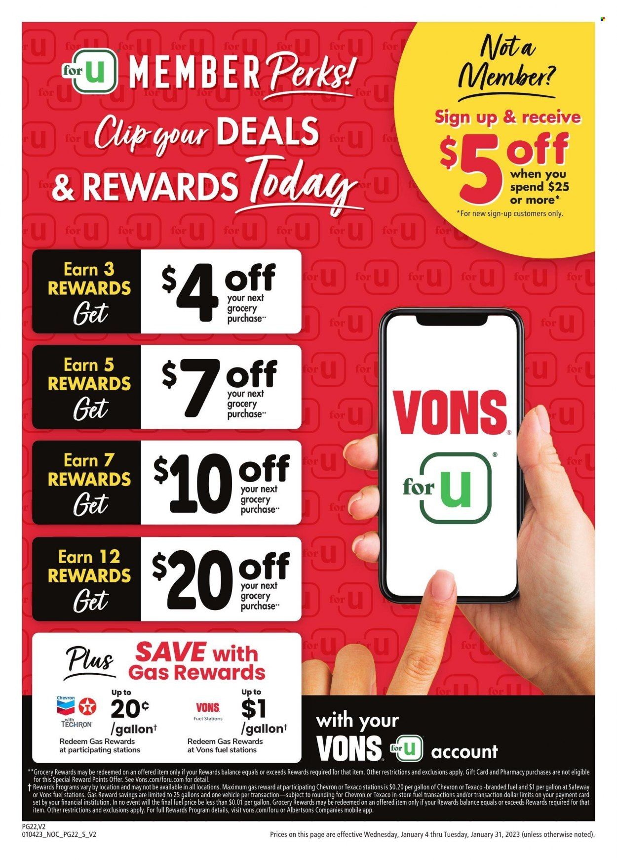 Vons (CA) Weekly Ad Flyer Specials January 4 to January 31, 2023